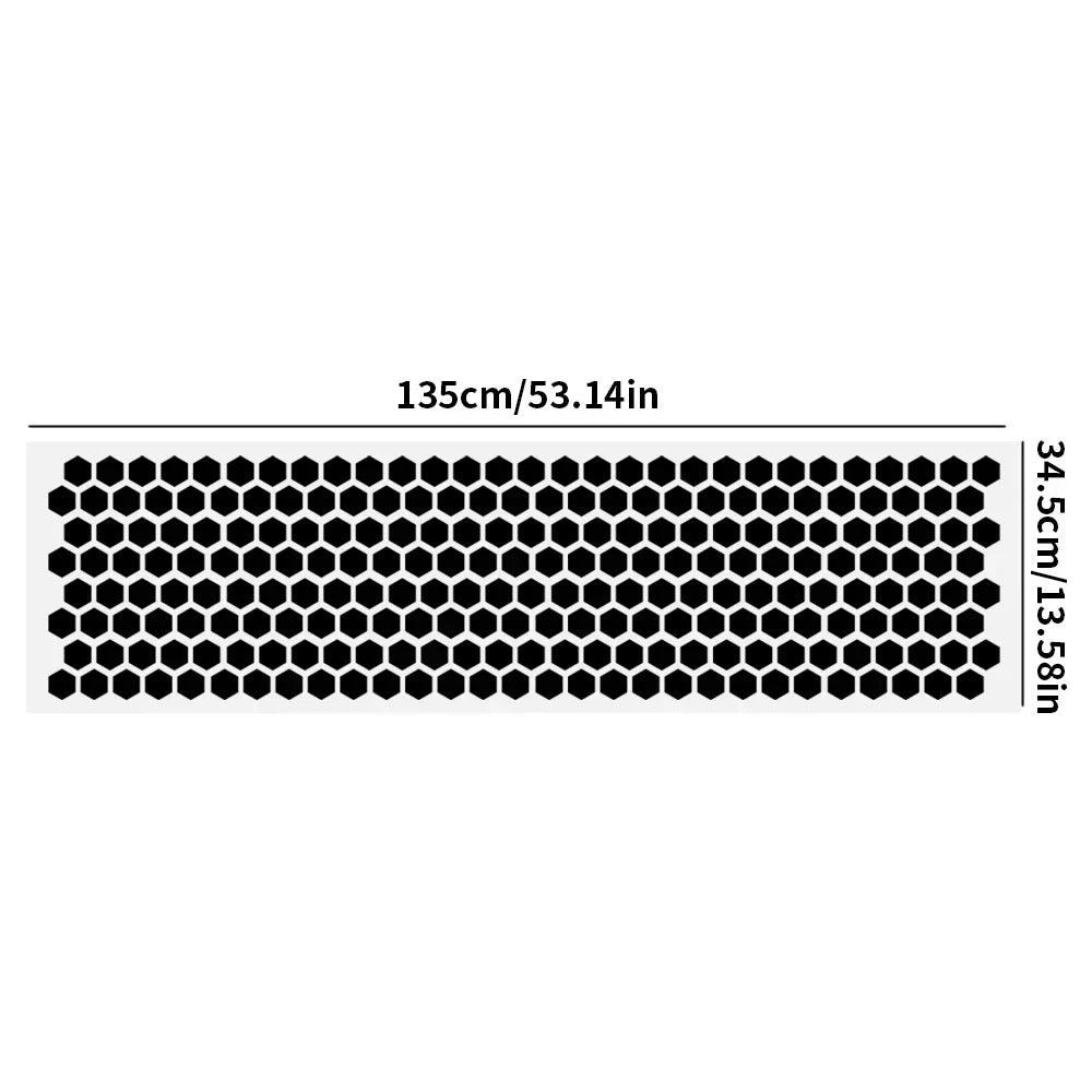 Car Adhesive Vinyl Wrap Honeycomb B-pillar Vinyl Decal DIY Waterproof Center Column Decoration Decor Universal Car Accessories Car Mobile World