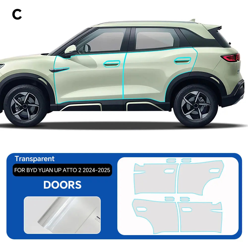 Custom For BYD Yuan UP ATTO 2 2024 2025 TPU 8.5mil Car Paint Protection Film Pre-cut Scratch Resistant PPF Car Accessories Car Mobile World