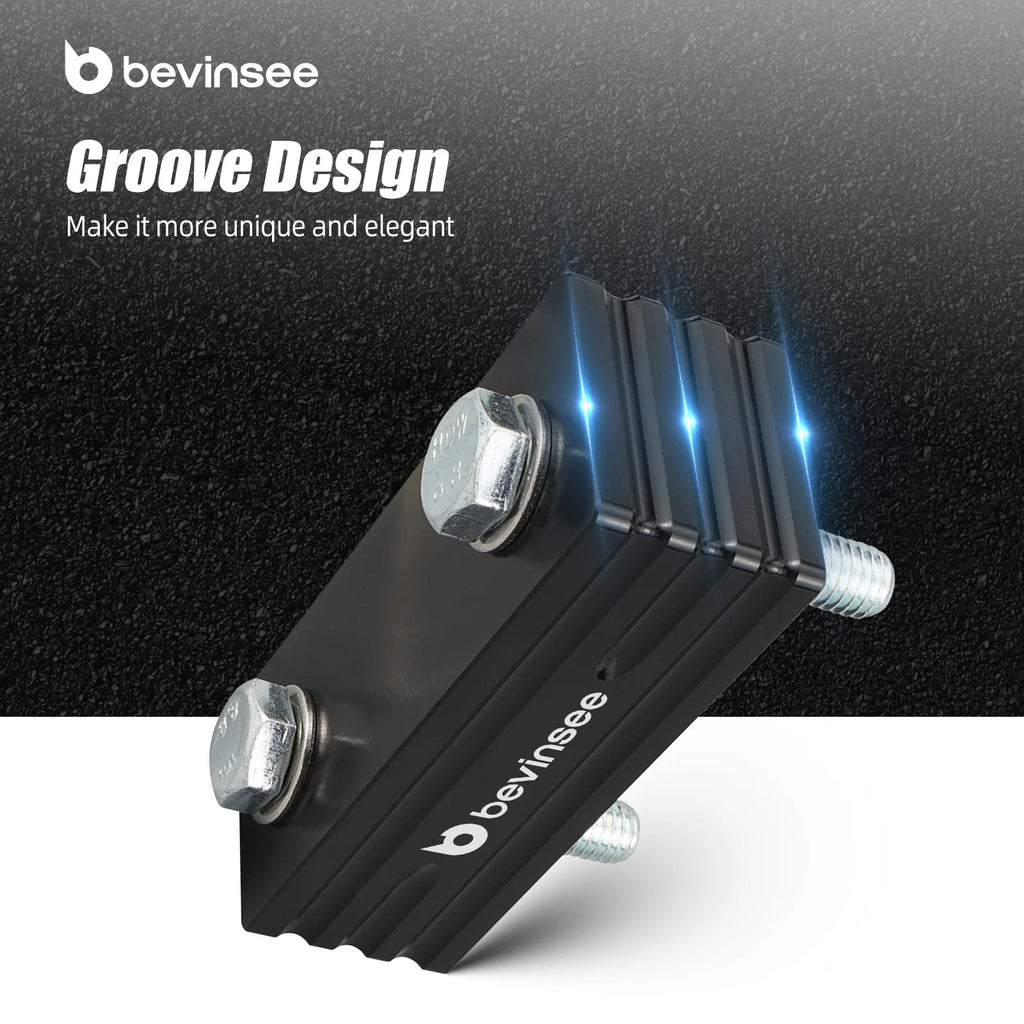 BEVINSEE Aluminum Hood Vent Space Riser Spacer Kit for Jeep Cherokee XJ 1984-2001, Car Accessories