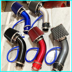 Universal 76mm 3inch Car Modified High Flow Cold Air Intake Air Filter Kit Aluminum Induction Pipe Auto Racing Automotive Parts