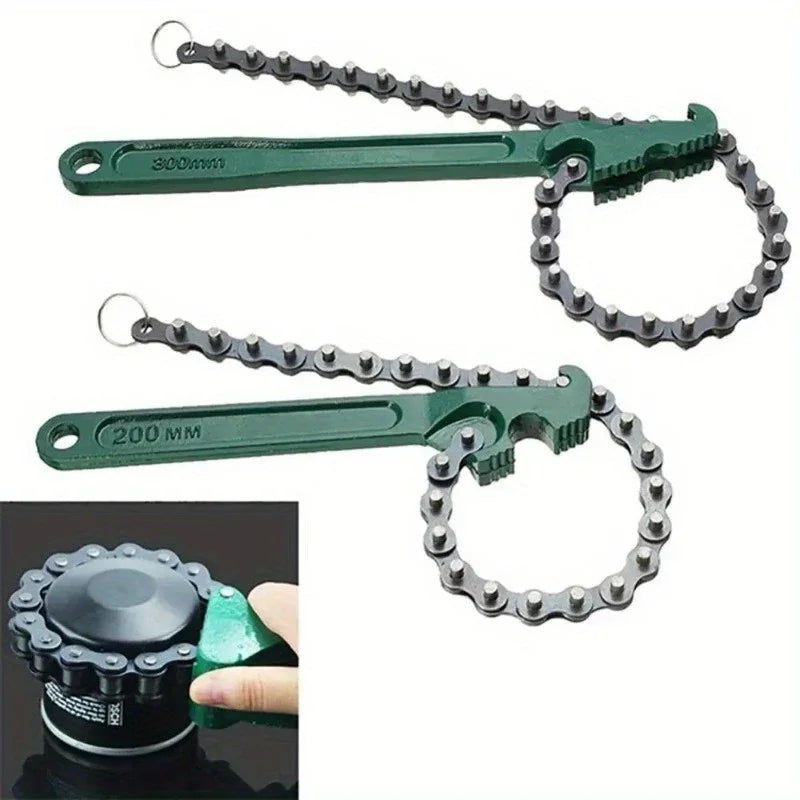 1pc 9/12inch Adjustable Belt Wrench Oil Filter Puller Strap Spanner Multi-purpose Cartridge Lids Chain Disassembly Tool Car Mobile World