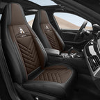 Front Row Double Seat, Luxurious Nappa Leather Full-Cover Integrated Car Seat Cover, Universal Fit, Delicate Texture, Not Easy to Wrinkle or Deform, Comfortable, Breathable, and Wear-Resistant, Suitable for All Seasons, Ergon Car Mobile World