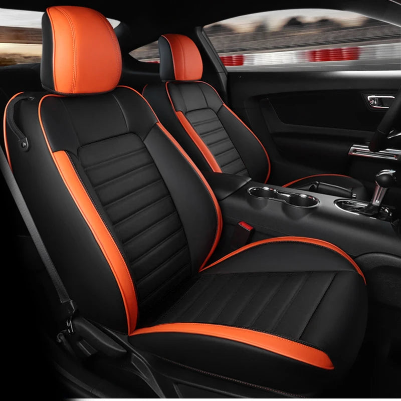 Custom Fit for 2015-2024 Mustang Coupe Car Seat Covers Full Set Durable Quality Material for Ford Mustang Coupe Gt CM World
