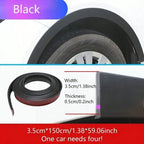 Two 78 inch Thick Self-Adhesive Wheel Guards, Heavy-Duty Plastic Wheel Arch Protective Covers, Suitable for All Vehicles, Scratch and Collision Resistant, Easy to Install without Drilling Holes