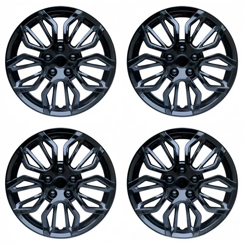 4pcs 14 Inch Universal Car Wheel Hubcaps Black Blue Auto Rim Covers Protective Wheelskins Shell Styling Refitting Accessories