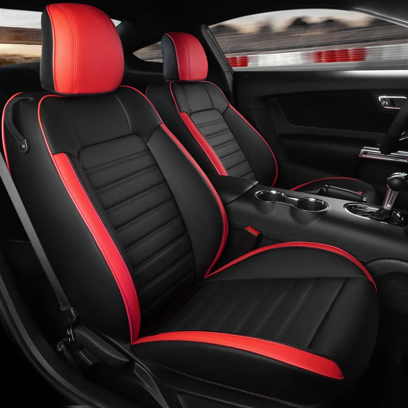 Custom Fit for 2015-2024 Mustang Coupe Car Seat Covers Full Set Durable Quality Material for Ford Mustang Coupe Gt CM World