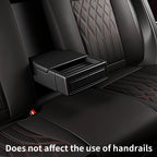 Leather 5pcs Car Seat Cover Protector Seat Waterproof Automotive Seat Covers Full Sets Breathable Universal Fit Full Seats Cover CM World