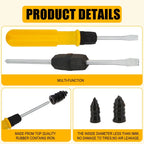 Universal Tubeless Tire Repair Kit - Emergency Puncture Tools w/Rubber T-Plugs for Car/Motorcycle On-Road Vacuum Seal CM World