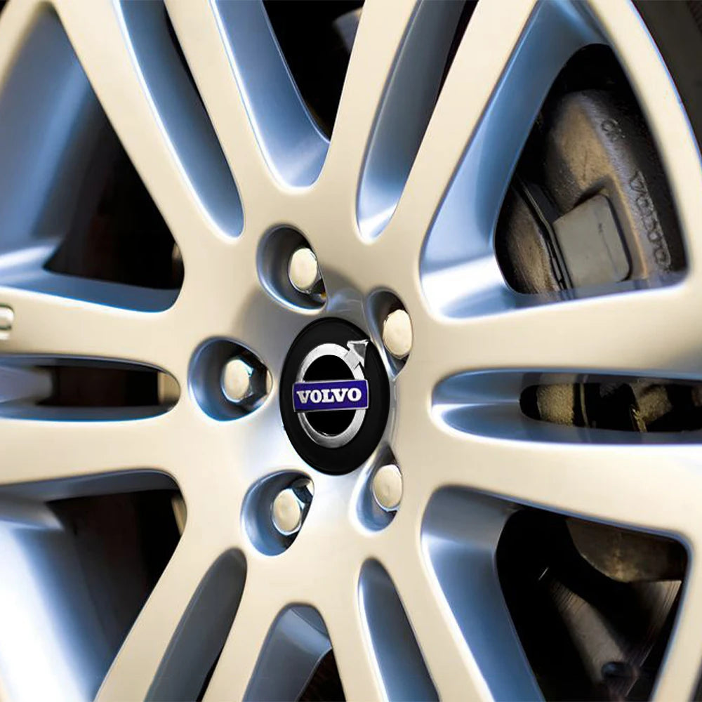 4pcs 64MM Original Hubcap Car Wheel Center Hub Cap Covers Covers Emblem Replacement For Volvo Rdesign T6 AWD C30 C70 S40 Styling