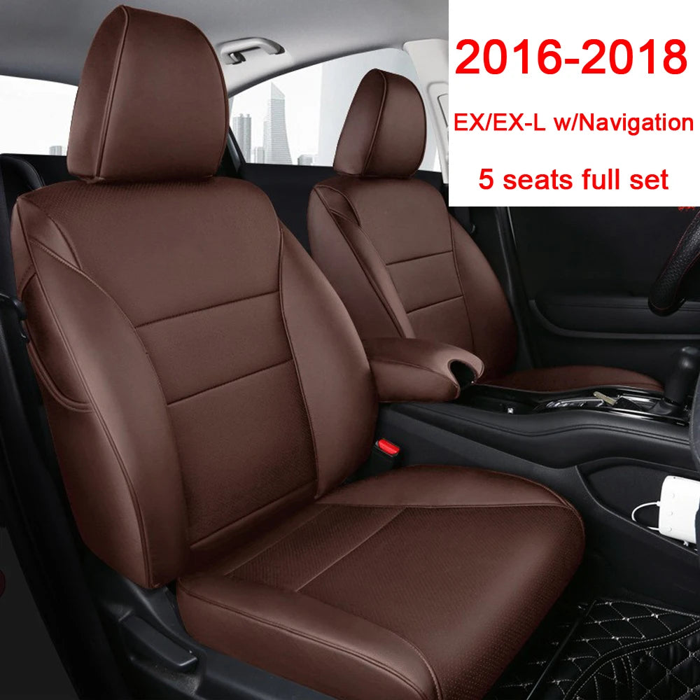 Car Special Seat Covers For Honda Vezel HRV XRV 2016 2017 2018 2019 2020 2021 2022 Car Seat Protective Cover Leather Cushion