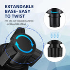 Upgraded Car Cup Holder Expander with Adjustable Base Stable Auto Bottle Support Universal for 6.5CM-10.5CM Cup Holder CM World