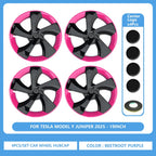 4PCS 19Inch Hub Cap for Tesla Model Y Juniper 2025 Performance Wheel Hubcap Right&Left Wheel Cap Full Rim Cover Car Accessories CM World