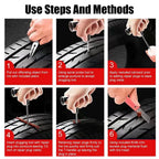 Tyre Repair Kit 45PCS Motorcycle Car Accessories Studding Tool Set Puncture Pug Set Car Tire Repair Tool  Auto Bike Tire Repair CM World