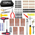 132Pcs Car Motorcycle Tire Repair Kit Puncture Plug Tools Tyre Puncture Emergency for Tire Strips Stirring Glue Repair Tool Kit