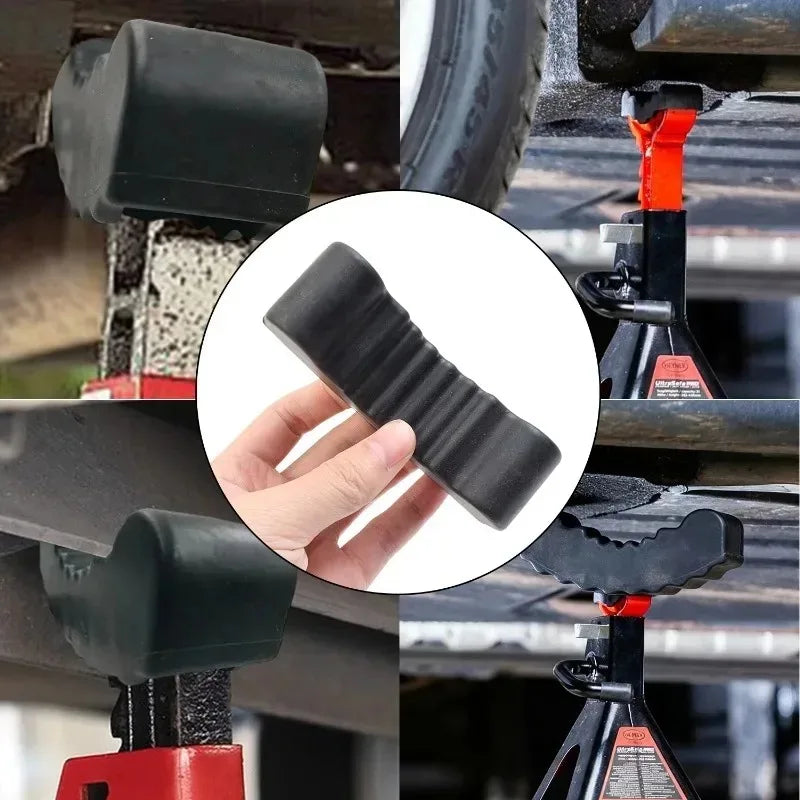 Weld Floor Frame Rail Adapter Jack Rubber Car Jack Lift Pad Stand Car Slotted Lift Jack Stand Rubber Pad Car Repair Tools CM World