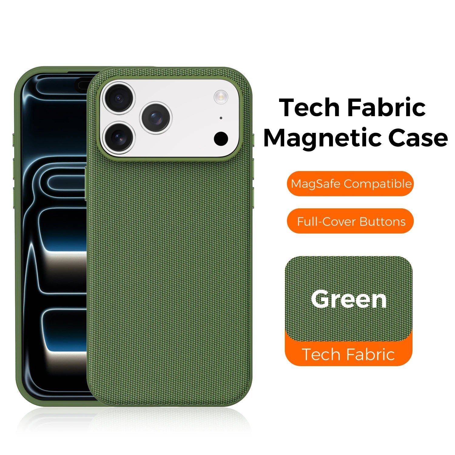 Original Techwoven Fabric For MagSafe Magnetic Phone Case For iPhone 17 Air 16 15 14 13 12 11 Pro Max Soft Shockproof Back Cover Car Mobile World