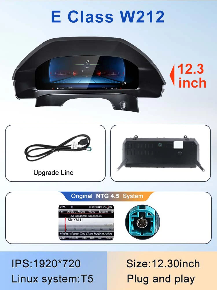 STWEI 2024 New Lcd Digital Dashboard Cluster Digital Speedometer For Mercedes Benz A Class W176 GLA CLA  C117 GLC W205 W212 W207 CM World