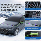 Winter Car Snow Cover for Sedans/SUVs - Magnetic UV-Protective Windshield Cover with Oxford Cloth Snowproof Frostproof Shield CM World