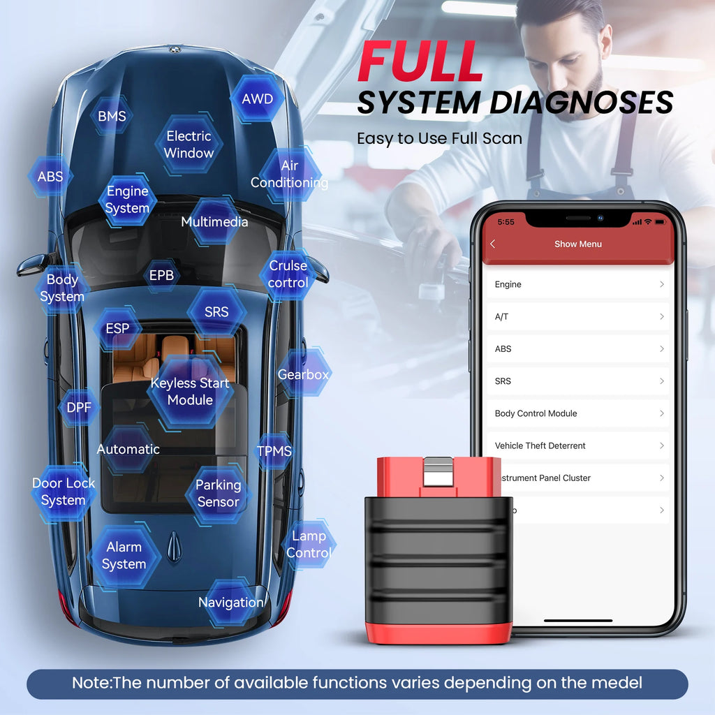 THINKCAR THINKDIAG MINI OBD2 Scanner Diagnostic Tool OE Full System Car Scanner for iOS Android Fault Code Reader Free Update CM World