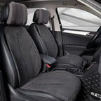Suede Seat Cover Universal Four Seasons Perforated Breathable Cushion Non-slip Luxury SUV Car Rams Latex Seat Cover with Pillow Car Mobile World