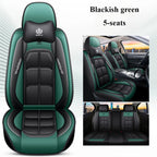 Comfort Edition 5-Seater PU Leather Seat Covers - 2 Headrests Included, Wear-Resistant, Easy to Clean, Full Car Interior Refresh CM World