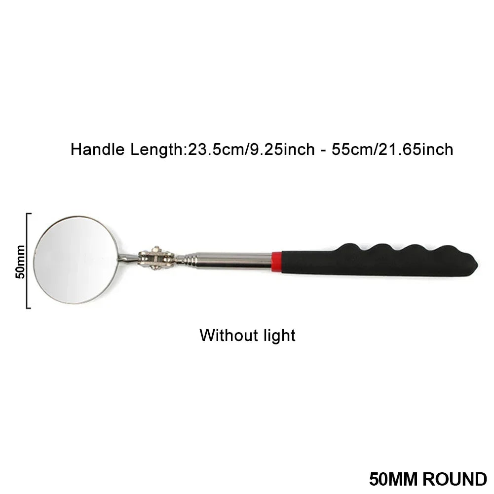 Car 360° Inspection Mirror LED Light Telescopic Inspection Mirror  for Check The Condition of Vehicle Automotive Repairs Tools CM World
