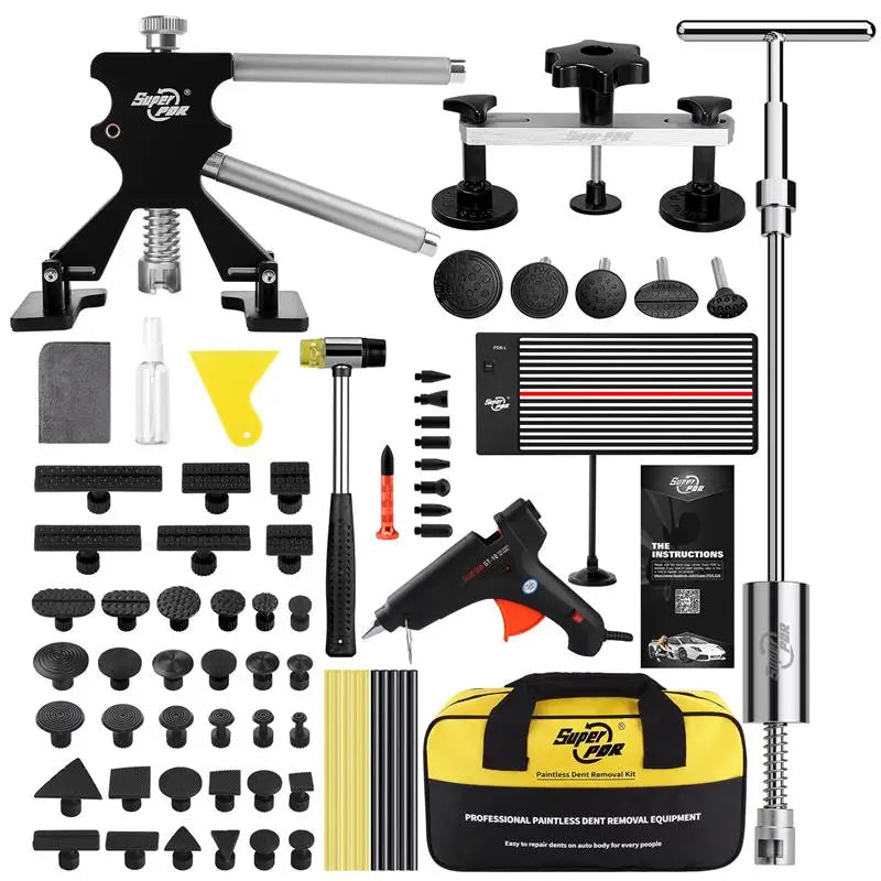 Super PDR Professional Dent Repair Tool Paint-free Dent Repair Tool Car Hail Dent Removal Kit Suction Cup Dent Puller Tool Set CM World