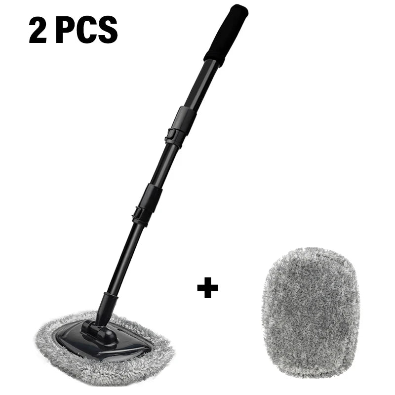 New Car Wash Mop Cleaning Brush Telescoping Long Handle Cleaning Mop Retractable Bent Bar Car Wash Brush Car Cleaning Tools CM World