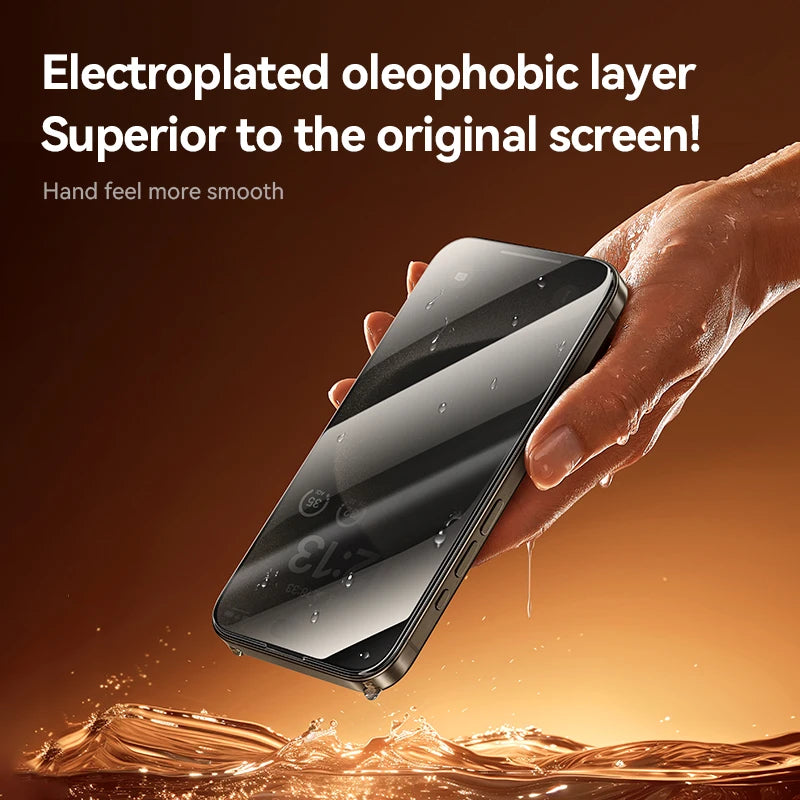 Joyroom 1/2Pcs Anti-spy Glass For iPhone 17 16 15 14 Pro Max Glass For iPhone 17 16 15 14 13 12 Pro Max Privacy Screen Protector