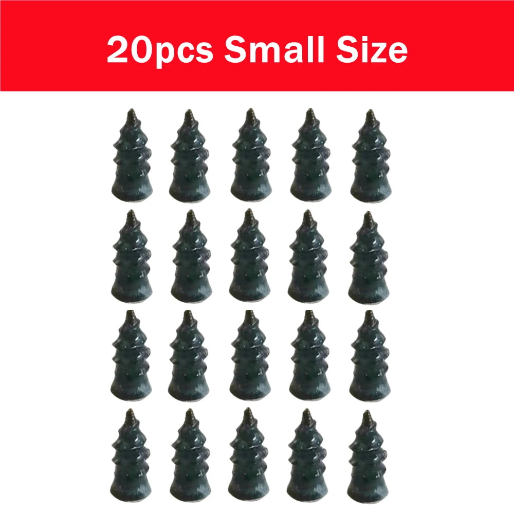 20PCS Rubber Self-tapping Screws For Tire Repair Silicone Car Screw Tyre Plug Repair Rubber Cement Screws Tire Repair