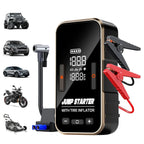 12V Car Jump Starter with Air Compressor - 2-in-1 Emergency Battery Booster, Tire Inflator & Portable Power Bank