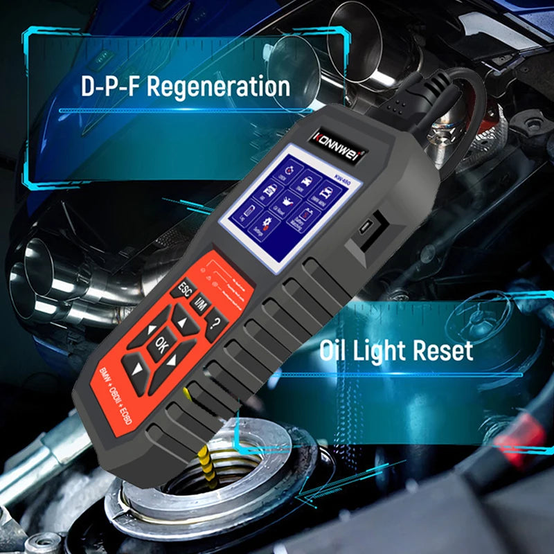 KONNWEI KW480 OBD2 Scanner Car Diagnostic Tools Full System ABS Airbag SRS Oil Reset Engine Code Reader For gift KW906