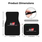 Gazoo Racing Car Floormat Heavy Duty Front Rear Rubber Floor Mats Carpet Floor Protection Fits Most Vehicles