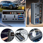 Portable Car Inverter Converter Fast Charging Ports Automotive Charger 12V/24V To 220V Inverter 3 USB Ports Vehicle Accessories CM World