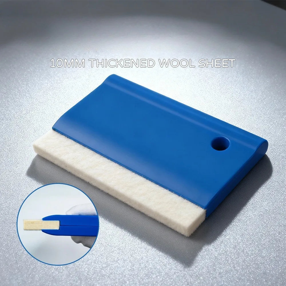 ALIWRAP Wool Felt Squeegee Window Tint Scratch Free Soft Woolen Scraper for Car Vinyl Wrap Tint Film Dry Wet PPF Installation Car Mobile World