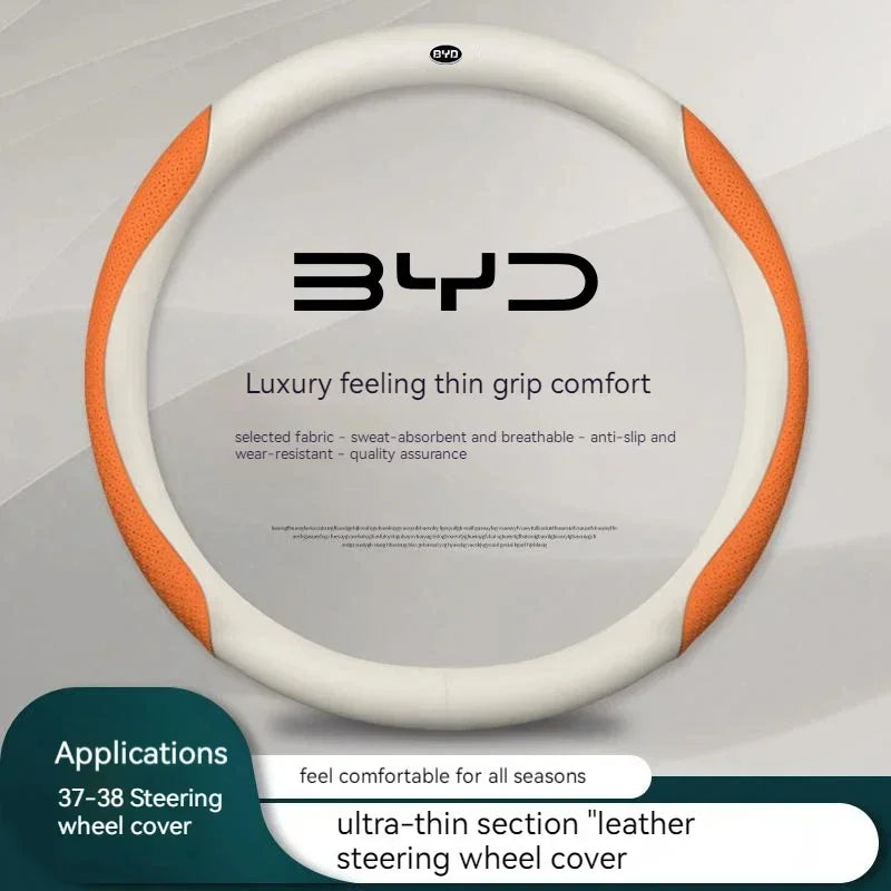 Genuine leather car steering wheel cover suitable for BYD Ato 3 Fa Feng Tang F3 E6 Yuan Song Plus EV F0 Qin Han Dolphin S6 CM World
