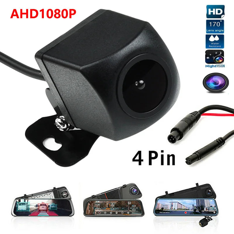 Dashcam reverse image 4 pin 1080P HD waterproof wide Angle reverse camera full screen streaming media dashcam CM World