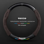 For Mazda 3 5 6 SKYACTIV Axela Atenza CX30 CX5 CX8 CX9 MX5 RX8 RX7 BT50 Carbon fiber Suede Car Steering Wheel Cover Accessories CM World