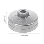 74mm 14 Flute Aluminum Oil Filter Wrench Socket Remover Tool for Benz Auto Car Car Mobile World