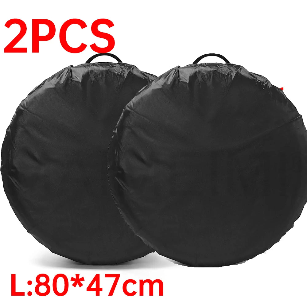 1/2/4PCS Car Auto Wheel Tire Cover Weatherproof Dust-Proof 4x4 Overland Vehicle Spare Tire Cover Case Bag Polyester CM World