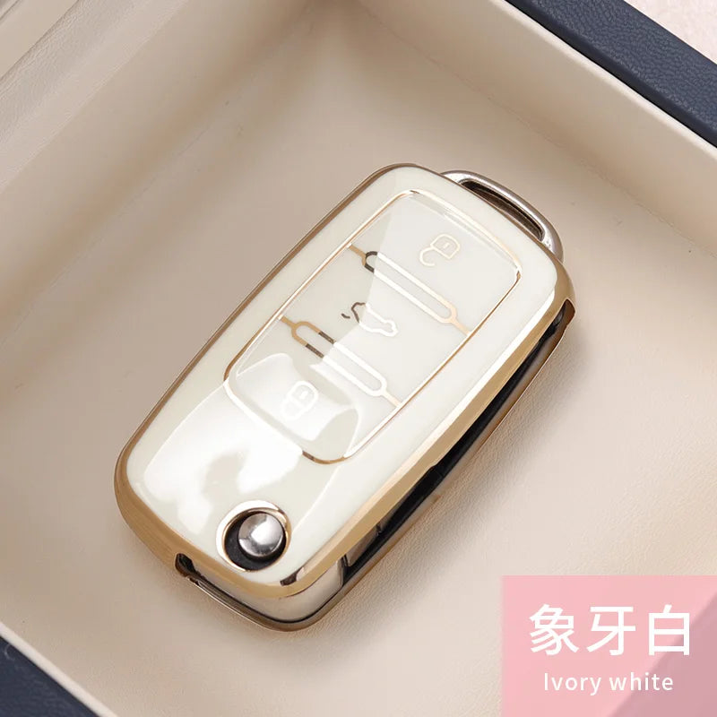 New TPU Car Key Case Cover Protect Shell Bag For VW Volkswagen Polo Tiguan Passat Golf Jetta Beetle Lavida Skoda Octavia A5 CM World