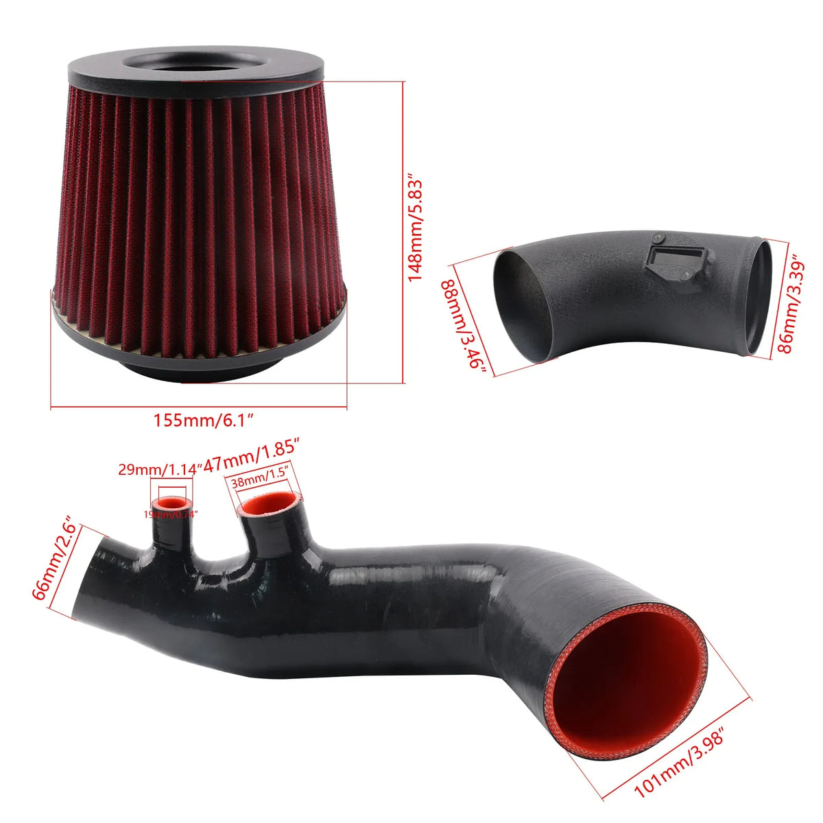 Performance Cold Air Intake Kit Inlet Pipe For BMW 320i 330i G20 G21 2.0L B48 Turbo