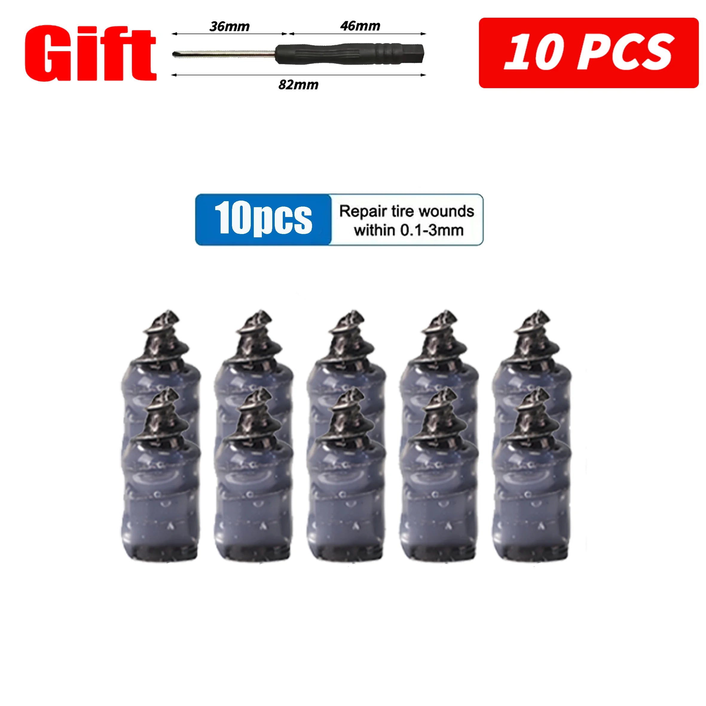 Car Tyre Repair Rubber Nail Car Wheel Punctures Screws Car Tire Repair Kit Car Motorcycle Tire Puncture Repair Screws Tool CM World