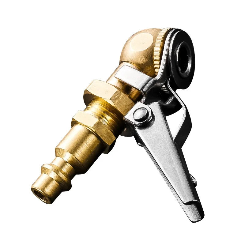 Closed Ball Tire 1/4inch FNPT Durable Closed Flow Tire Inflator Air Car Tire Air Chuck Inflator Pump Valve Connector CM World