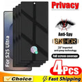 1-4PCS Fingerprint Unlock Anti Spy Tempered Glass For Samsung S26 Ultra S25 S24 S23 S22 FE Plus S26+ 5G Privacy Screen Protector