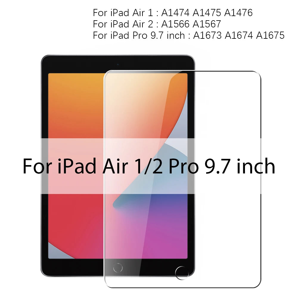 Tempered Glass For iPad 10th 9th Generation A16 Pro 12.9 11 13 2025 Screen Protector For ipad Air 4 5 Mini 6 7 7th 8th 10.2 Film Car Mobile World