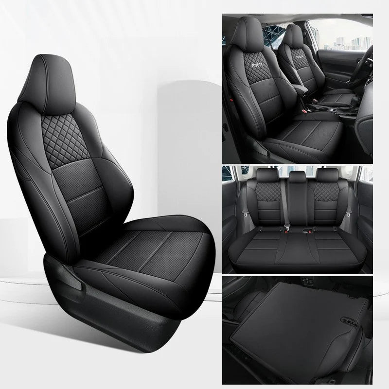 Car Special Seat Covers For Toyota BZ4X 2022 Leather Cushion Full Coverage Full Set Front and Rear Car Seat Cover Accessories