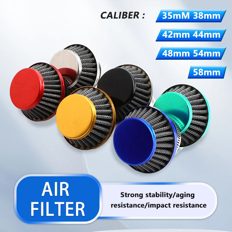 Universal 35mm 38mm 42mm 44mm Air Filter Clearner For Gas Motorized Bicycle Push Mini Moto Pocket Bike ATV Quad Motorcycle Parts CM World