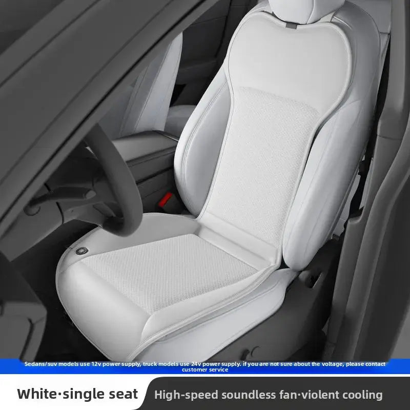 For Tesla Air Conditioning Seats Universal Car Seat Ventilation Cover Car Blowing Summer Cool Car Seat Cushion Auto Covers Car Mobile World
