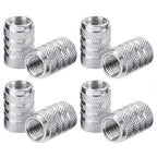 4Pcs Car Tire Valve Stems Cap Knurling Style Tire Valve Cap Aluminum Tire Wheel Stem Air Valve Cap car Universal accessories CM World